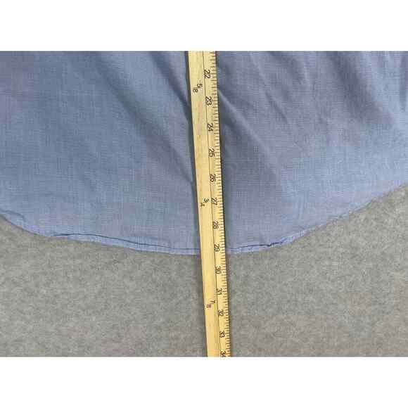 Men's Chaps Ralph Lauren Easy Care Long Sleeve Dress Shirt Blue Button Down M - Picture 6 of 7